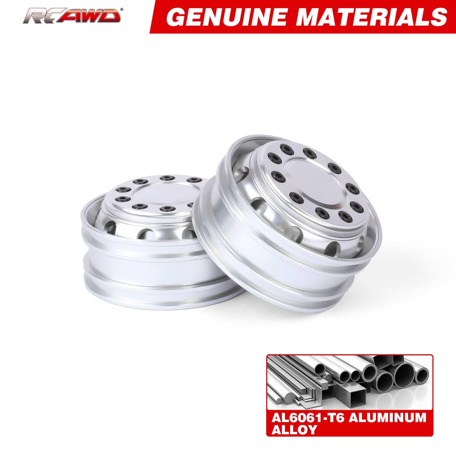 RCAWD Tamiya 1/14 Tractor Truck Series RCAWD Tamiya Tractor Truck Front Beadlock Wheel Rims 2PCS