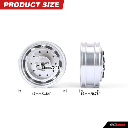 RCAWD Tamiya 1/14 Tractor Truck Series RCAWD Tamiya Tractor Truck H12 Hex hub Front Beadlock Wheel Rims 2PCS