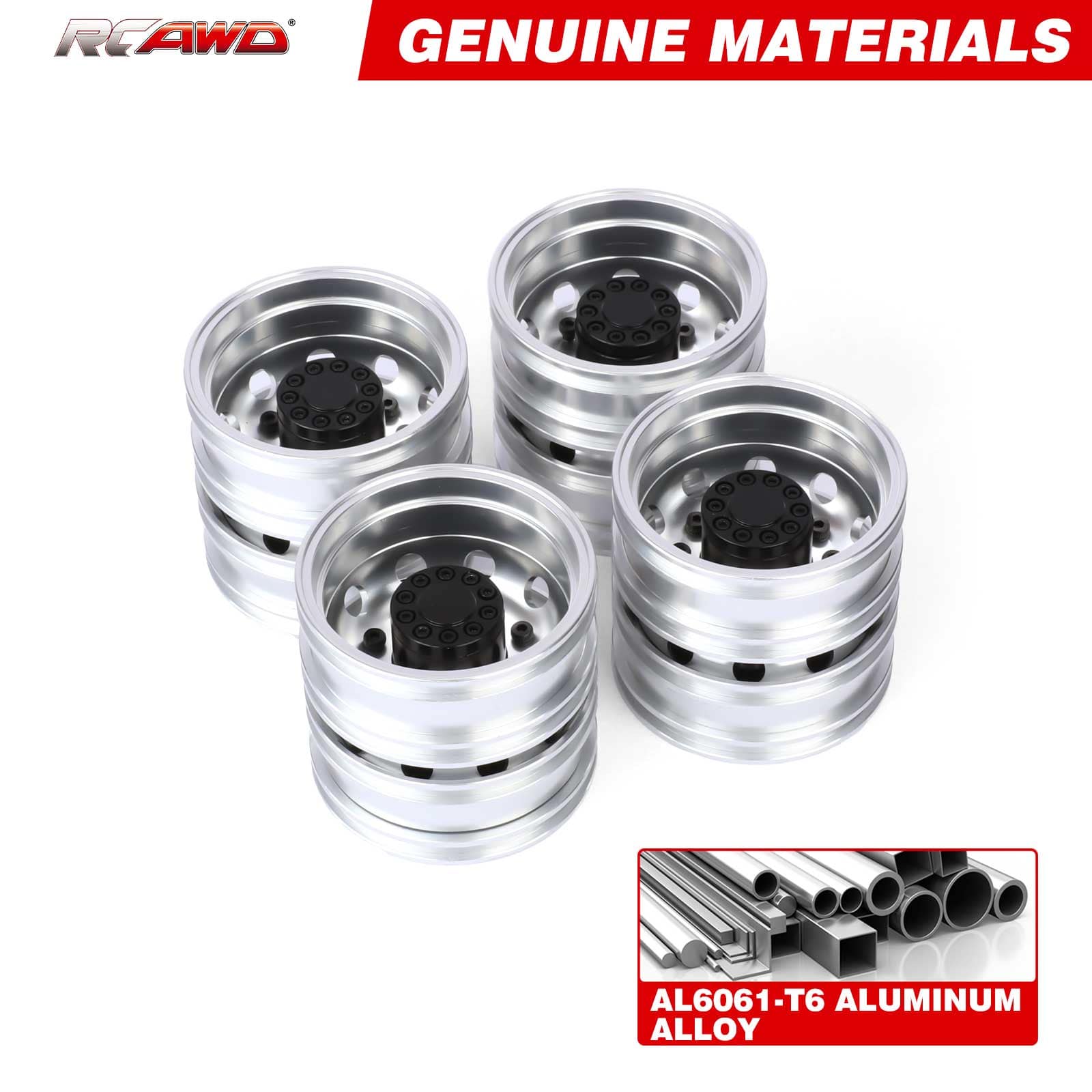 RCAWD Tamiya 1/14 Tractor Truck Series RCAWD Tamiya Tractor Truck Rear Wheel Rims 4PCS