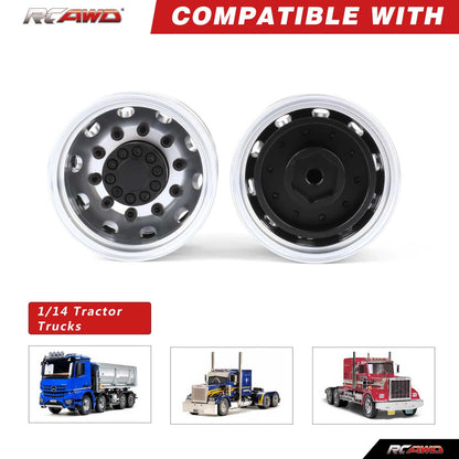 RCAWD Tamiya 1/14 Tractor Truck Series RCAWD Tamiya Tractor Truck Rear Wheel Rims 4PCS