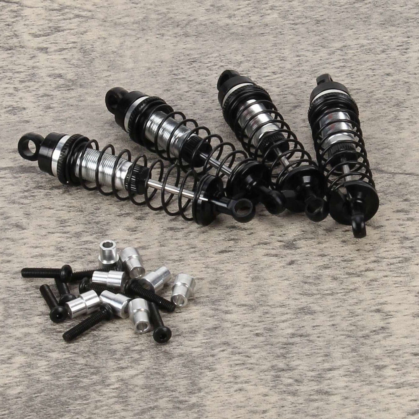 RCAWD Traxxas Latrax Black / 4pcs RCAWD 65mm Oil-filled Shock Absorber for 1/18 Traxxas Latrax Upgrades
