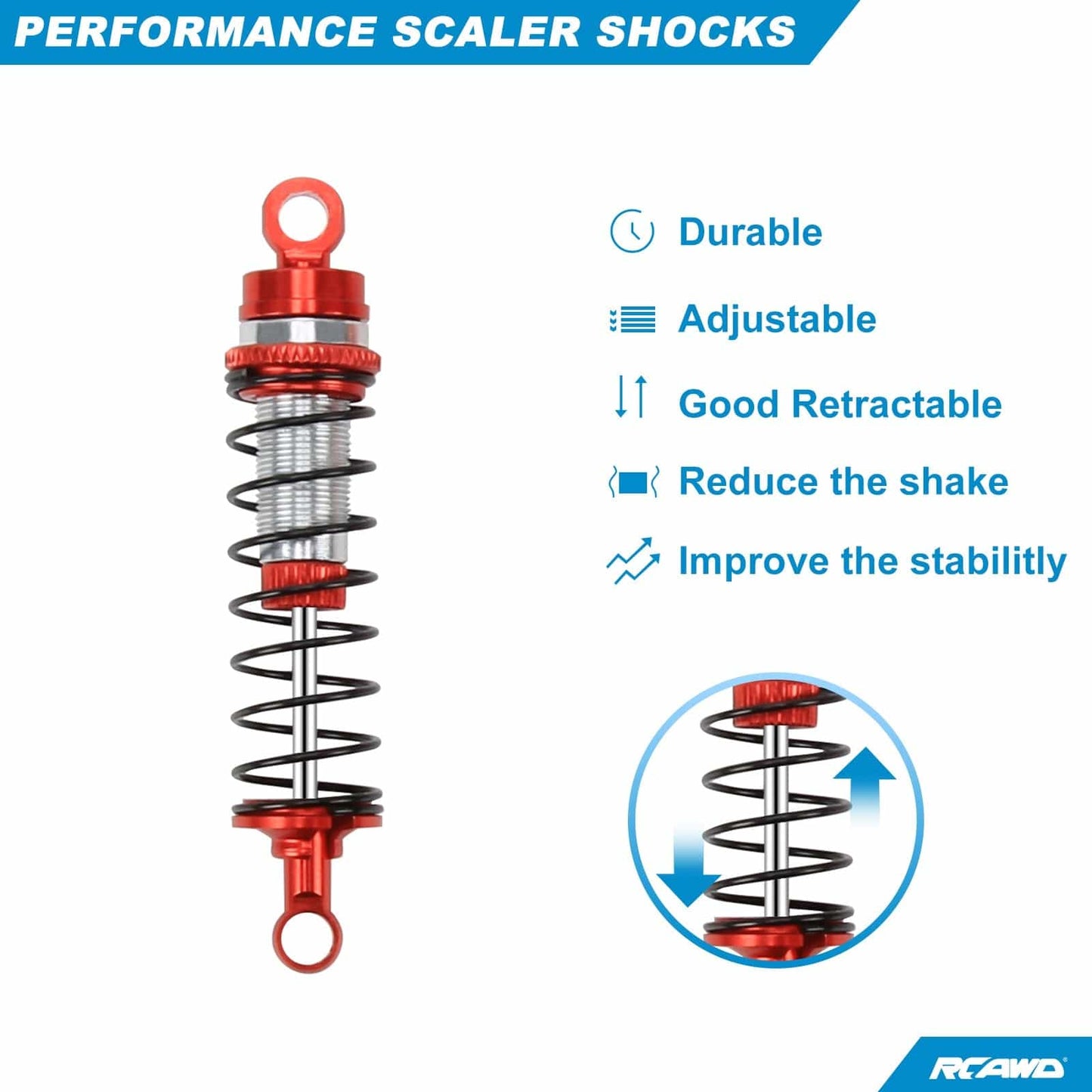 RCAWD Traxxas Latrax RCAWD 1/18 Traxxas Latrax 65mm Oil-filled Shock Absorber