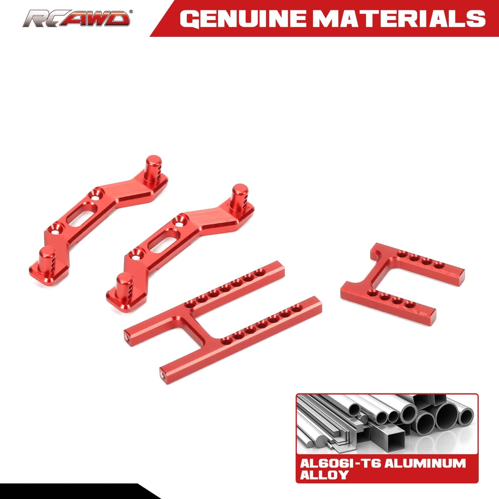 RCAWD Traxxas Latrax RCAWD  1/18 Traxxas Latrax Aluminium Front Rear Body Mounts