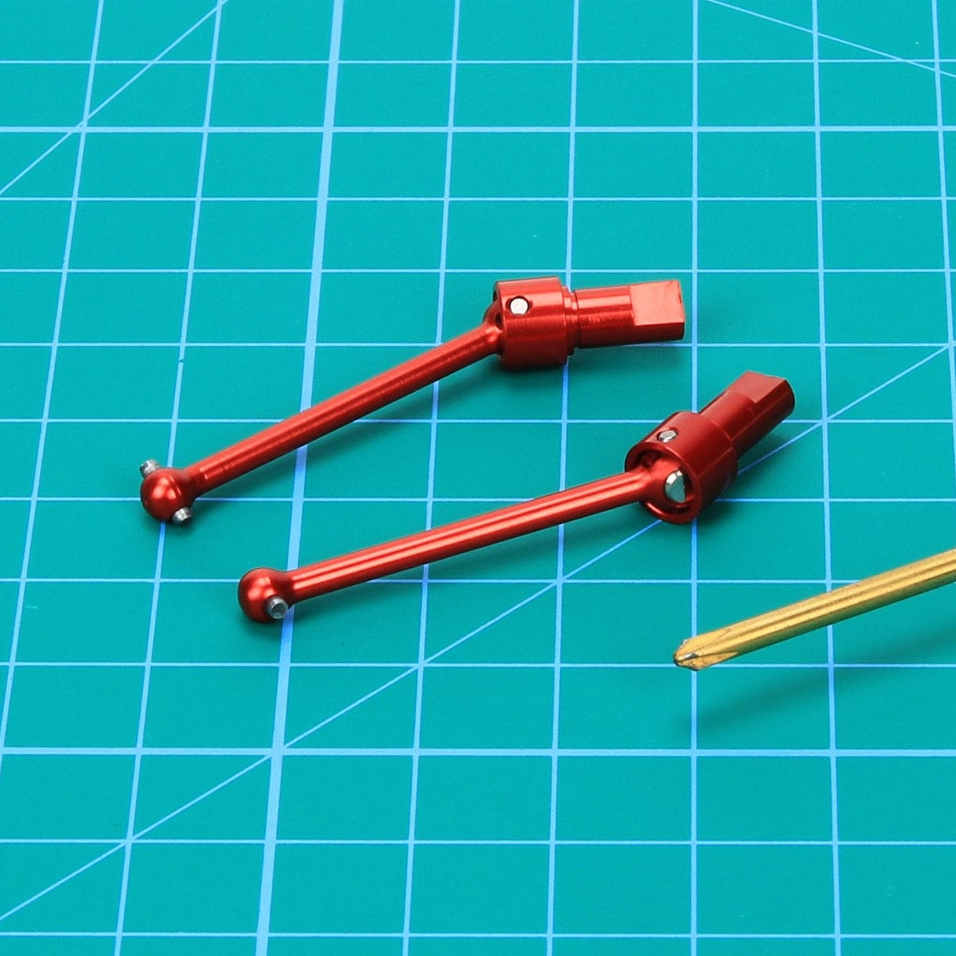 RCAWD Traxxas Latrax Red / A set RCAWD Aluminium Front Rear Driveshaft Assembly for 1/18 Traxxas Latrax Upgrades