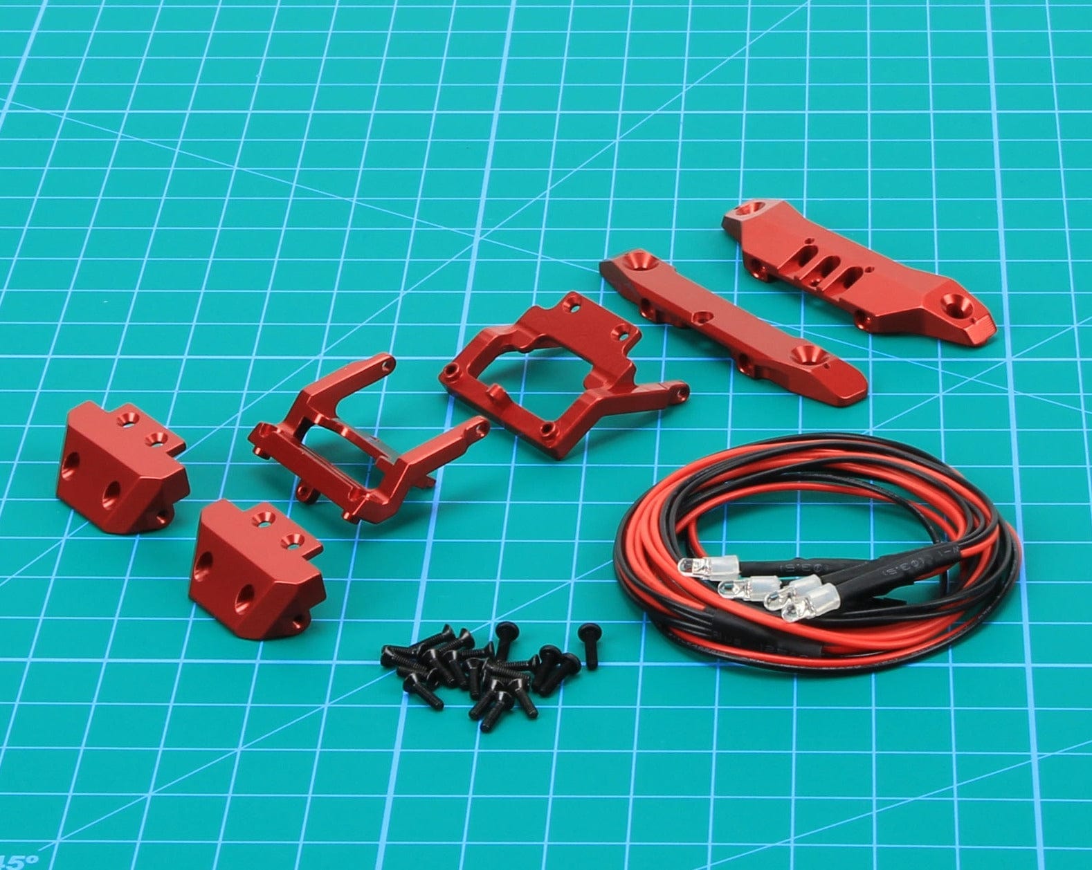 RCAWD Traxxas Latrax Red RCAWD  1/18 Traxxas Latrax Aluminium Bumper Set