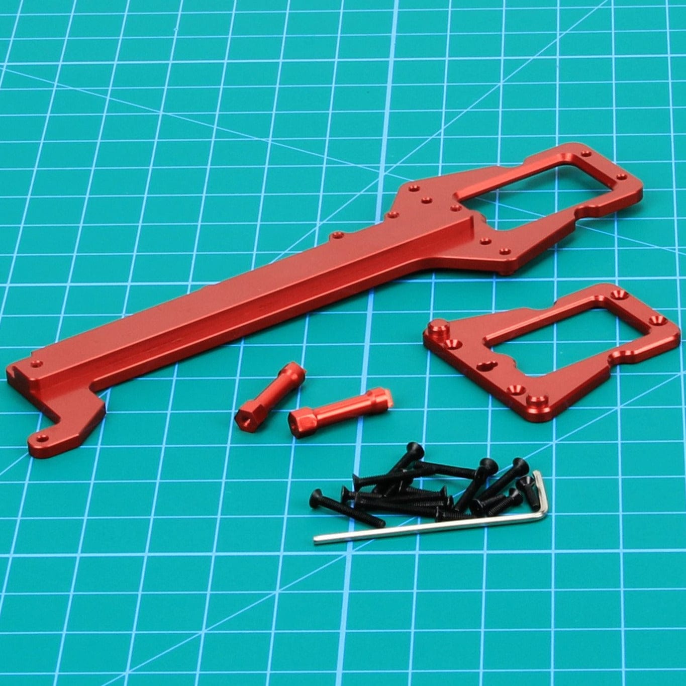 RCAWD Traxxas Latrax Red RCAWD Aluminum Upper Chassis for 1/18 Traxxas Latrax Upgrades