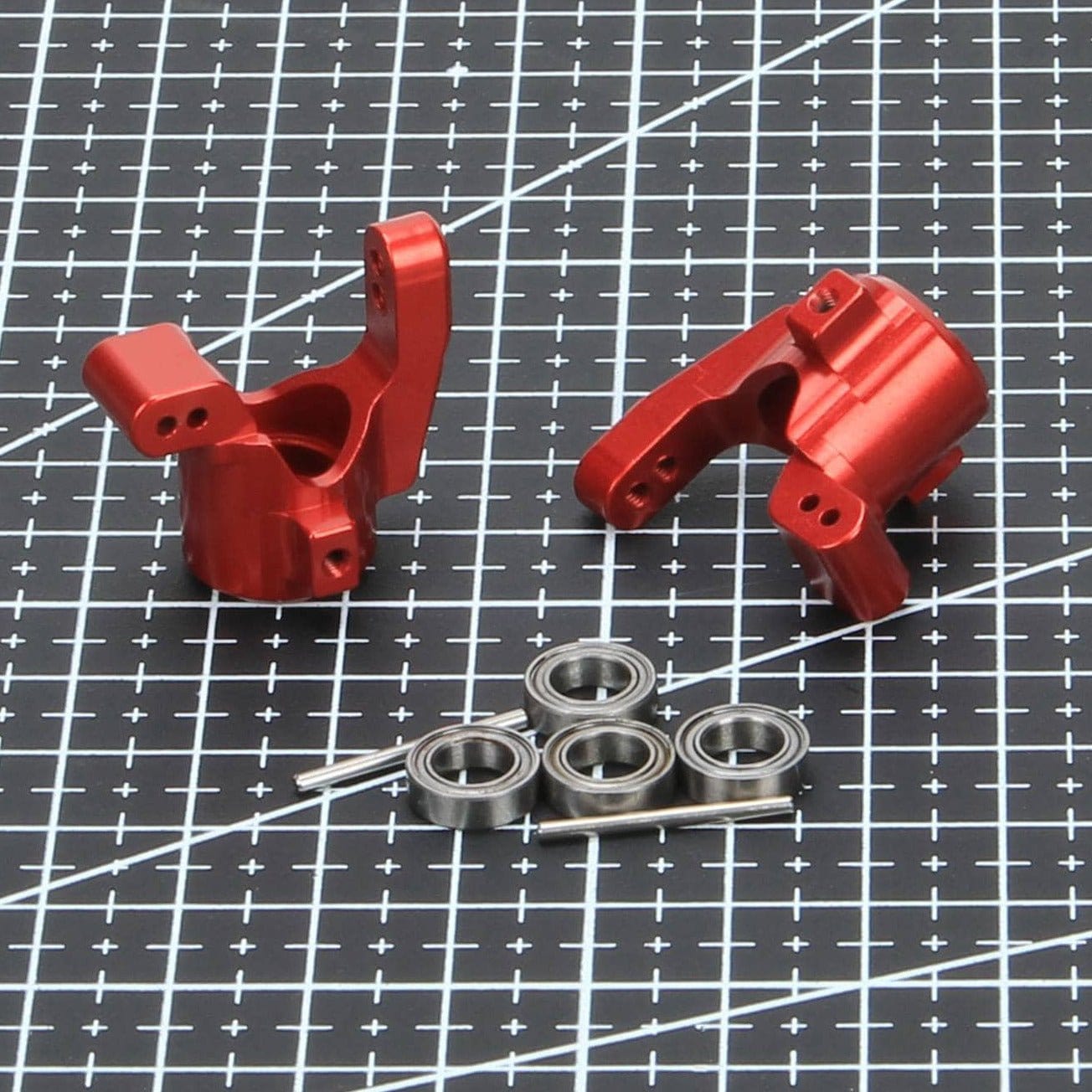 RCAWD Traxxas Latrax Red RCAWD RC Aluminum Carriers Stub Axle 2pcs for 1/18 Traxxas Upgrade Parts