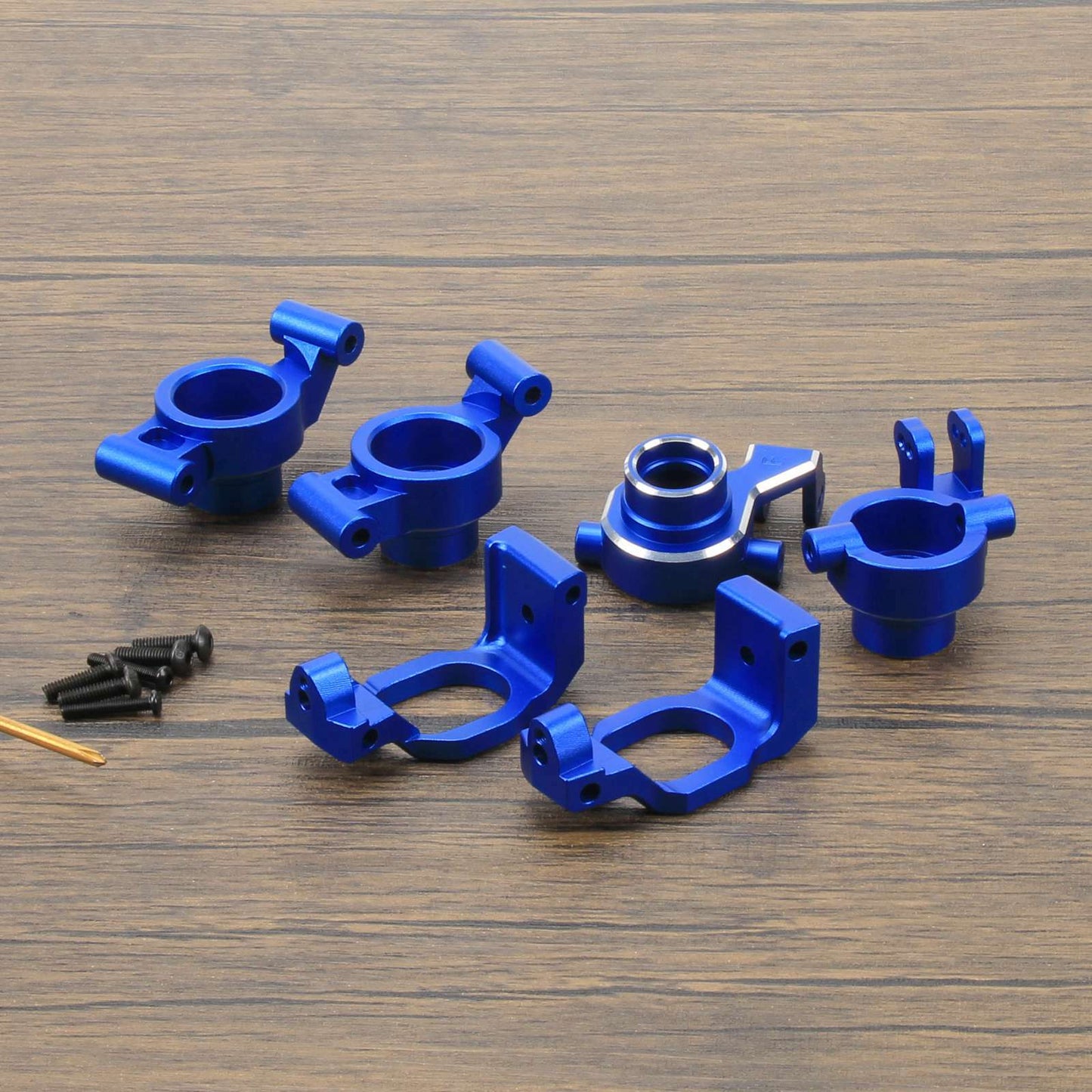 RCAWD TRAXXAS MAXX Blue RCAWD Maxx Steering Caster Blocks Hub Carrier Set