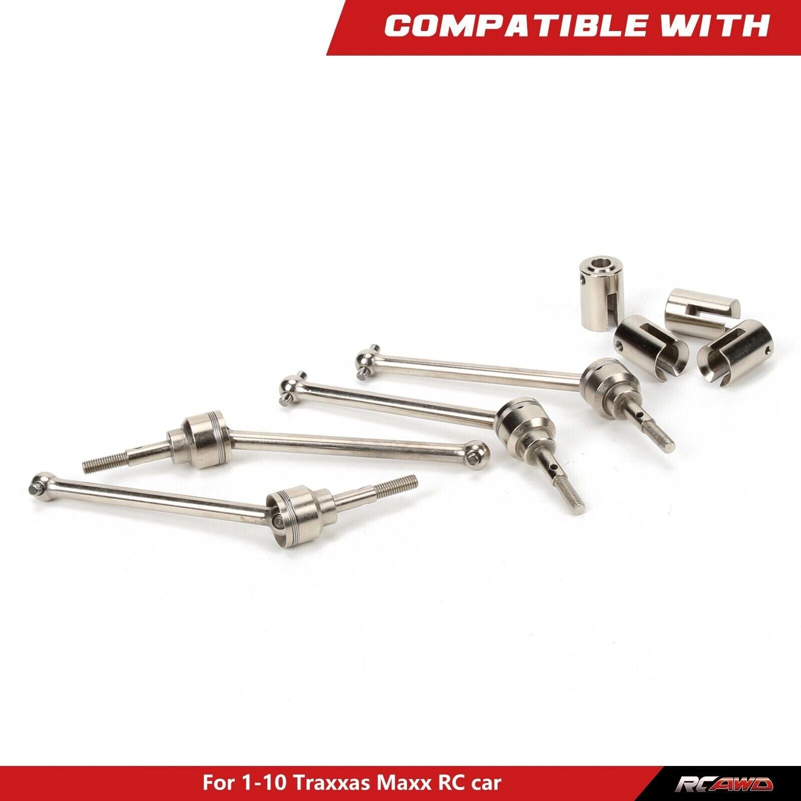 RCAWD TRAXXAS MAXX Silver RCAWD Maxx CVD Drive Shaft Strengthened Design #8996