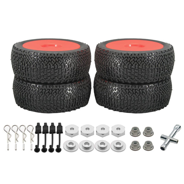 RCAWD 4pcs 112*45*80mm RC Wheel Tires for 1/10 Traxxas Slash with 17mm alloy wheel hex - RCAWD