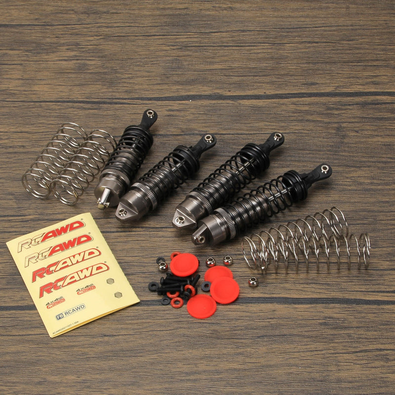 RCAWD Aluminum RC Shocks absorber 4pcs for Traxxas Slash 4x4 upgrades - RCAWD