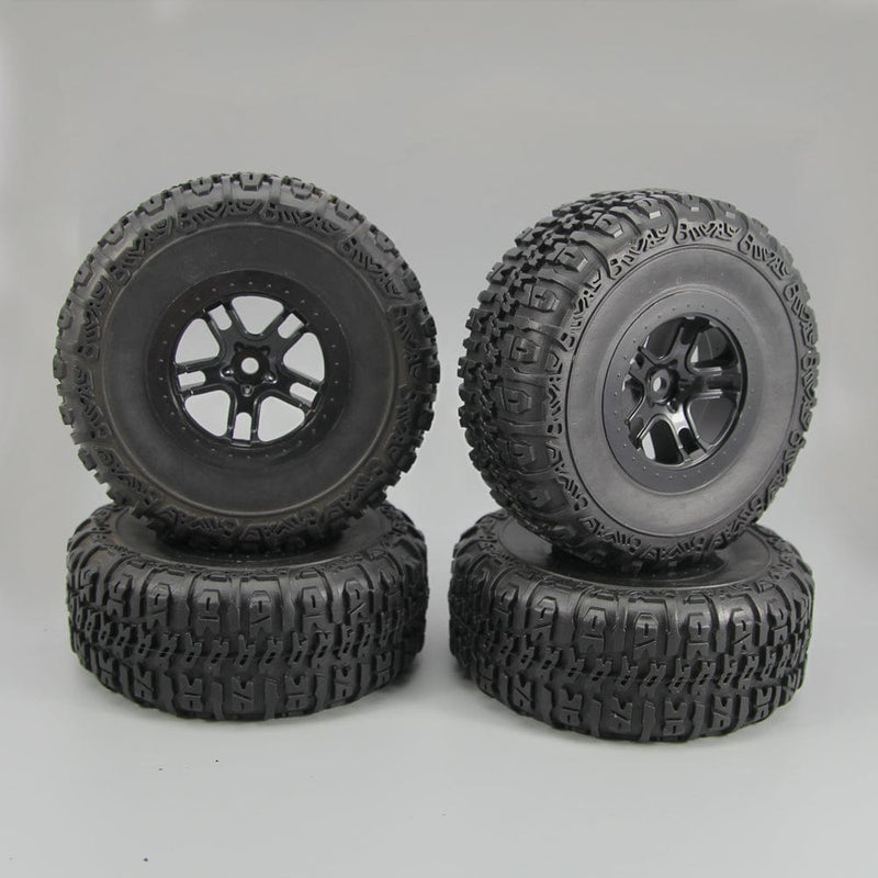 RCAWD 1/10 RC Wheel Tires 118*46*75mm 5 spokes for Traxxas Slash with alloy wheel hex - RCAWD