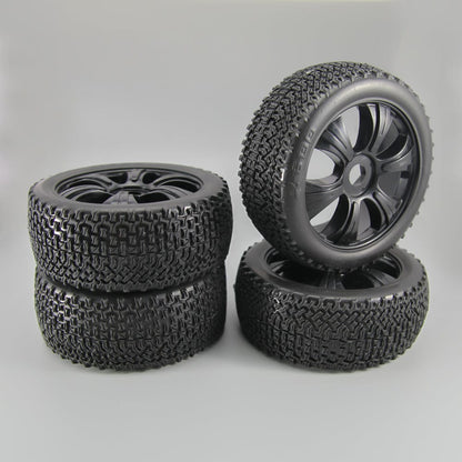 RCAWD TRAXXAS SLASH Black RCAWD 4pcs 112*45*80mm RC Wheel Tires for 1/10 Traxxas Slash with 17mm brass wheel hex