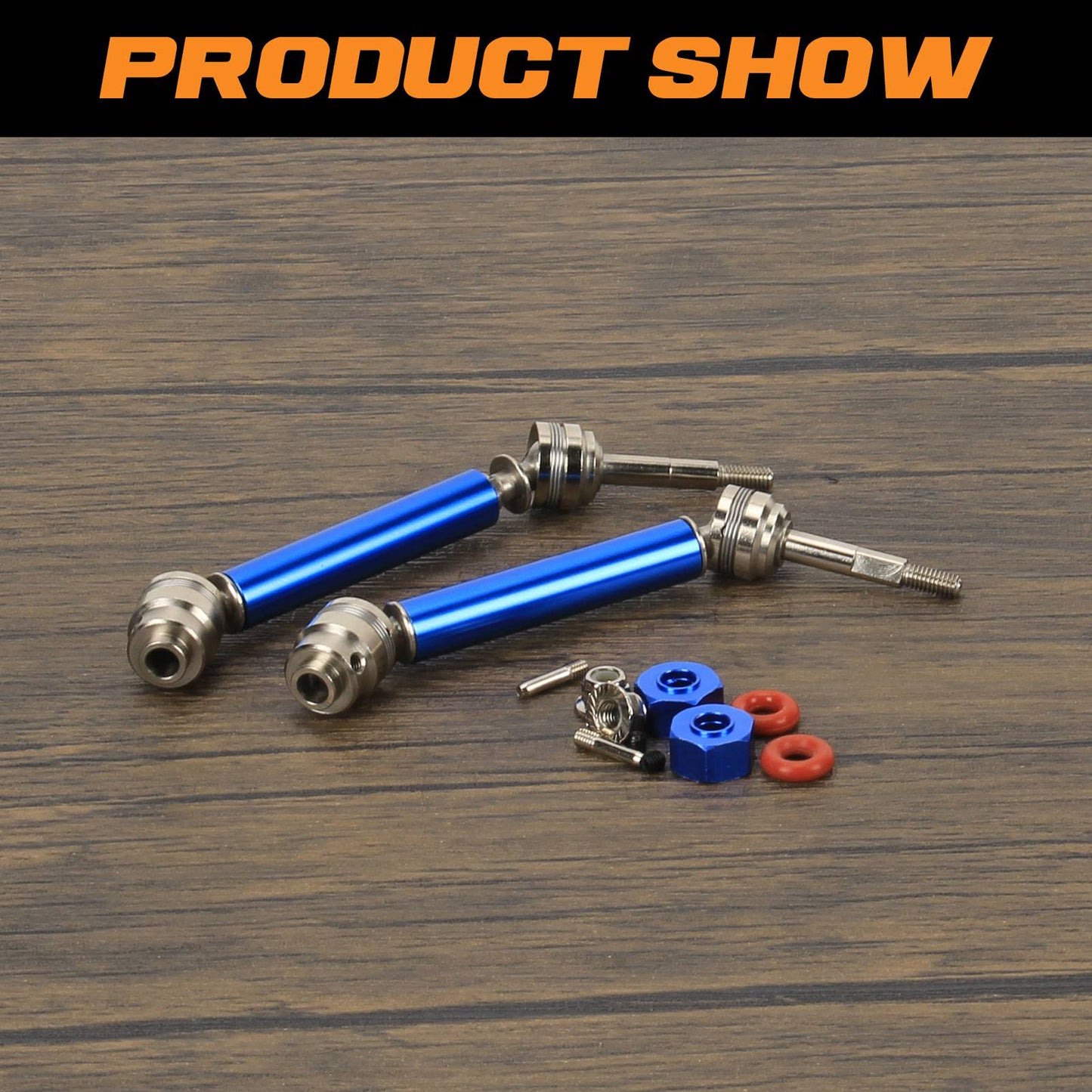 RCAWD TRAXXAS SLASH Blue / Front Drive Shafts RCAWD Slash 4x4 CVD Axles Set with 12mm Hex