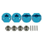 RCAWD TRAXXAS SLASH Blue RCAWD 1/10 Slash 12mm Aluminum Wheel Hex (4Pcs) & M4 Locknut (4Pcs)