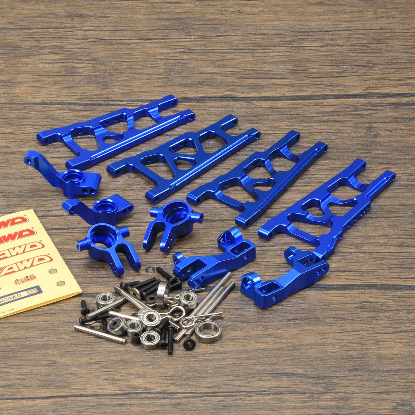 RCAWD TRAXXAS SLASH Blue RCAWD Slash 4x4 Aluminum Steering Blocks and Alloy Suspension Arms Set