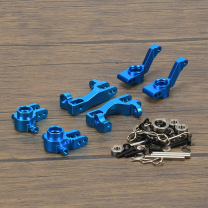 RCAWD TRAXXAS SLASH Blue RCAWD Slash 4x4 Aluminum Steering Blocks Caster Blocks C-Hubs Stub Axle Carriers with Ball Bearings Kit