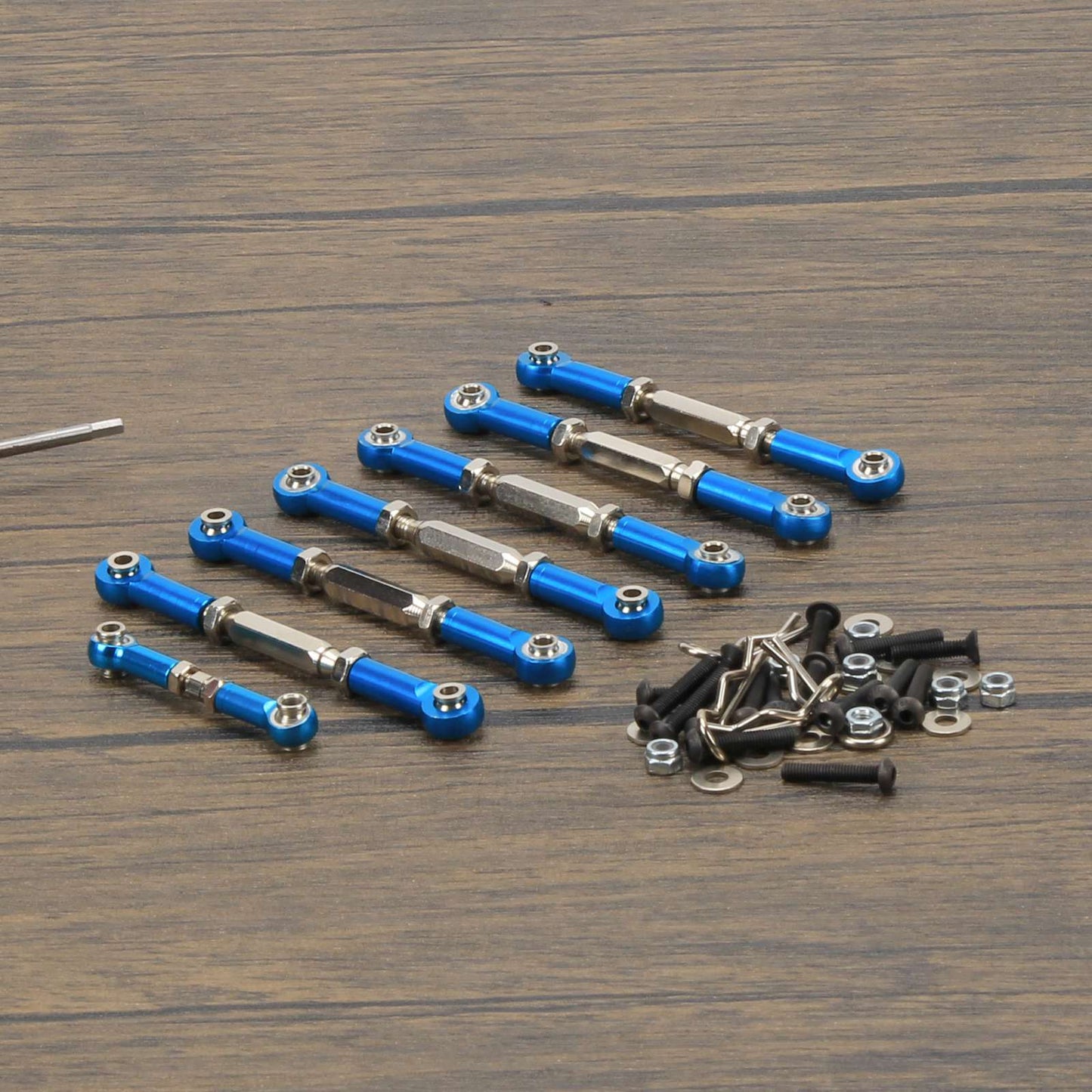 RCAWD TRAXXAS SLASH Blue RCAWD Slash 4x4 Aluminum Turnbuckles Camber Link with Rod Ends Sets 7pcs