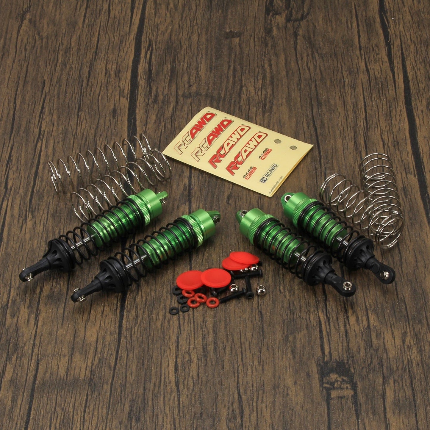 RCAWD TRAXXAS SLASH Green RCAWD Aluminum RC Shocks absorber 4pcs for Traxxas Slash 4x4 upgrades