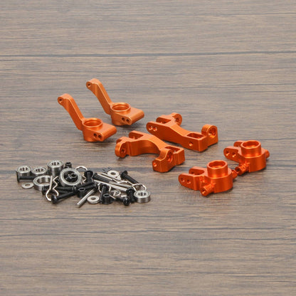 RCAWD TRAXXAS SLASH Orange RCAWD Slash 4x4 Aluminum Steering Blocks Caster Blocks C-Hubs Stub Axle Carriers with Ball Bearings Kit