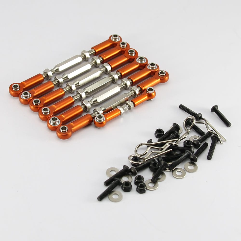 RCAWD TRAXXAS SLASH Orange RCAWD Slash 4x4 Aluminum Turnbuckles Camber Link with Rod Ends Sets 7pcs