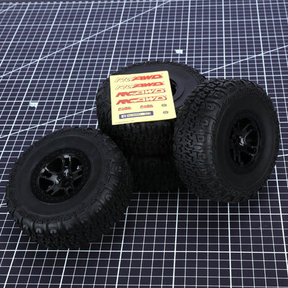 RCAWD TRAXXAS SLASH RCAWD 1/10 Pre-glued RC Wheel Tires for Traxxas Slash 10 spokes