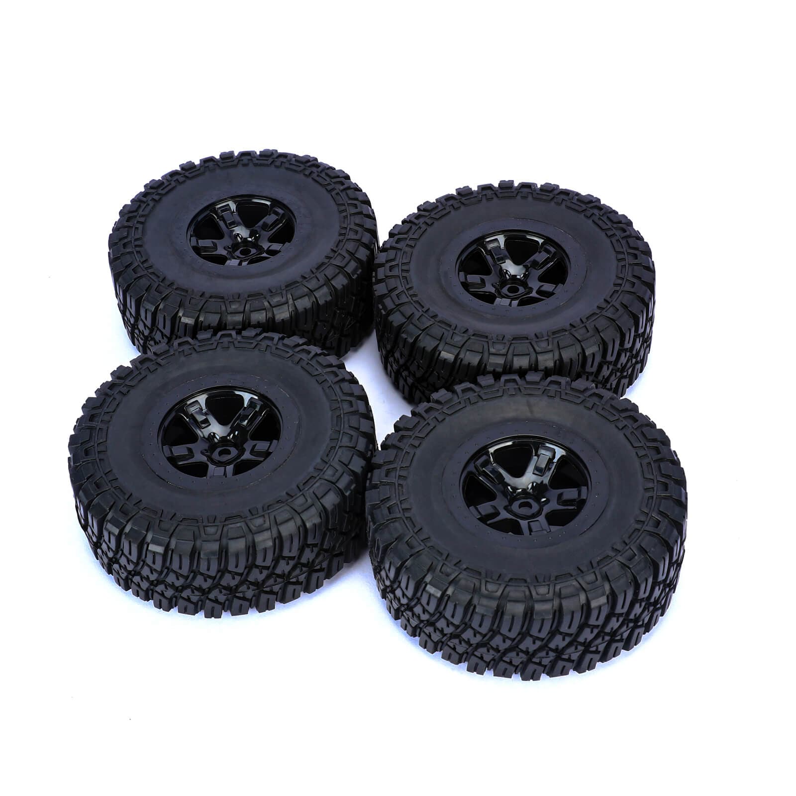 RCAWD TRAXXAS SLASH RCAWD 1/10 Pre-glued RC Wheel Tires for Traxxas Slash 5 spokes