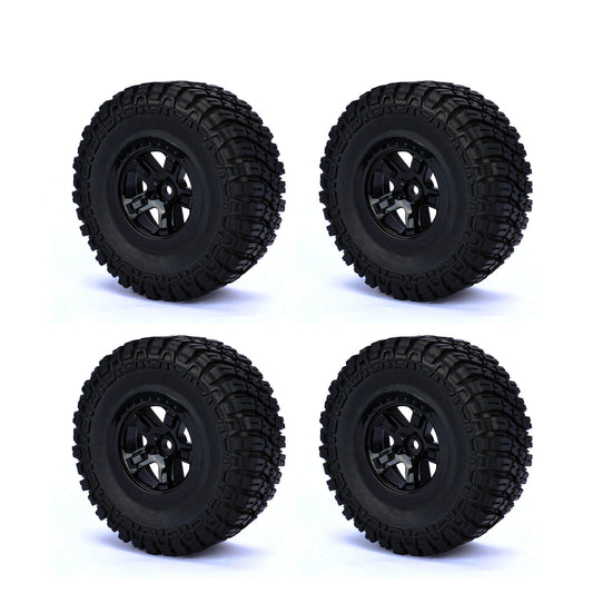 RCAWD TRAXXAS SLASH RCAWD 1/10 Pre-glued RC Wheel Tires for Traxxas Slash 5 spokes