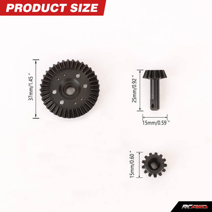 RCAWD TRAXXAS SLASH RCAWD 37T 13T Front Rear Differential Main Gears Spur Pinion Gear Straight Bevel Gear for Traxxas Slash 4x4 Upgrade Parts