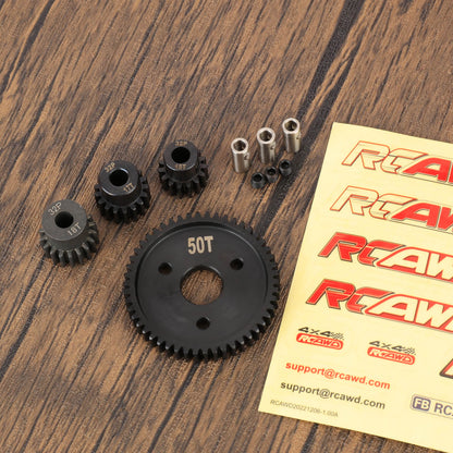 RCAWD TRAXXAS SLASH RCAWD 50T 0.8M 32P 40CR Steel Reduction Spur Main Gears Set for Traxxas Ford Jato Rustler Slash 4x4 Upgrade Parts