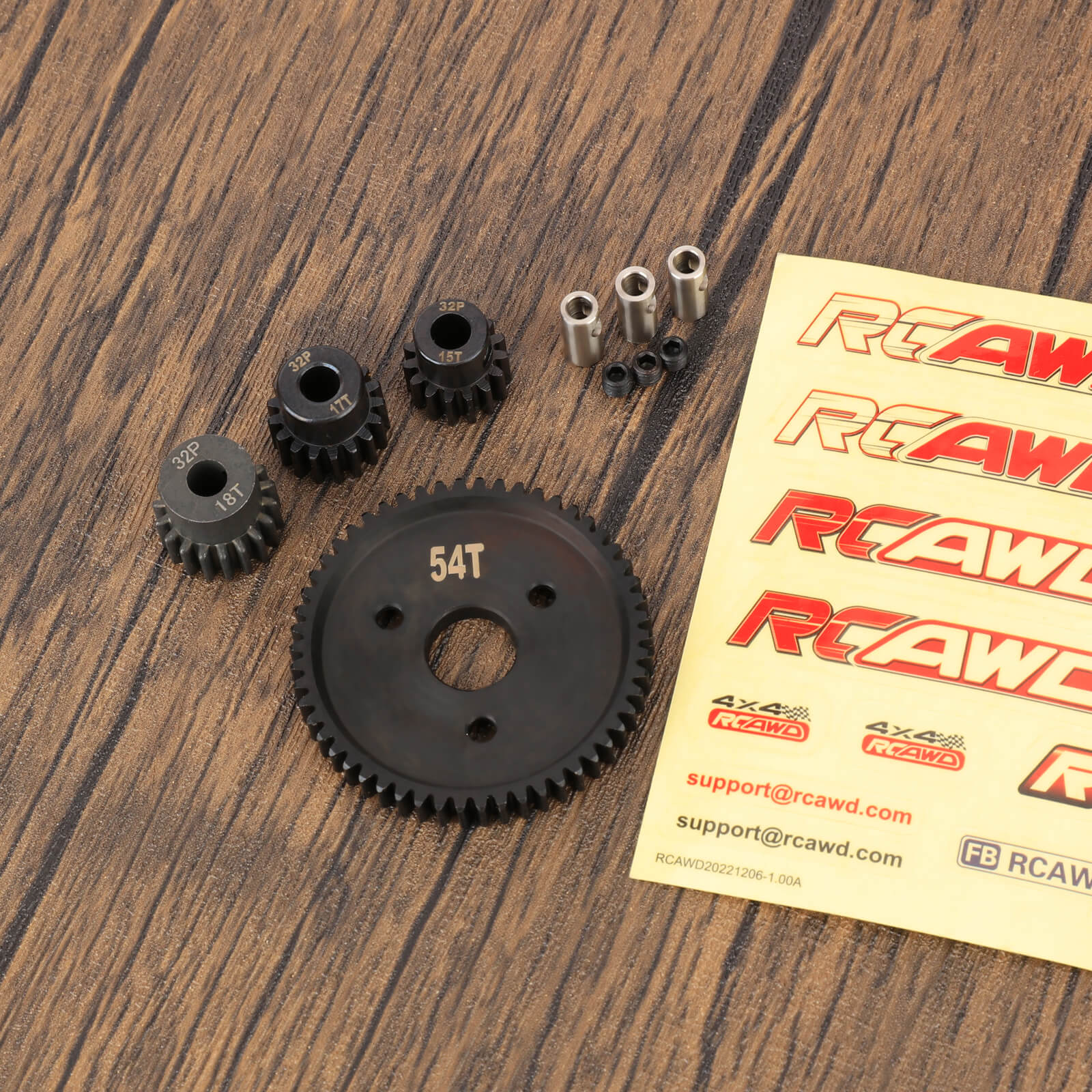 RCAWD TRAXXAS SLASH RCAWD 54T 0.8M 32P 40CR Steel Reduction Pinion Spur Main Gears Set for Traxxas Jato Slash BIGFOOT 4x4 Upgrade Parts