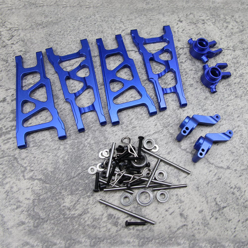 RCAWD Aluminum Steering Blocks and Alloy Suspension Arms Set for 1/10 Traxxas Slash 4x4 - RCAWD
