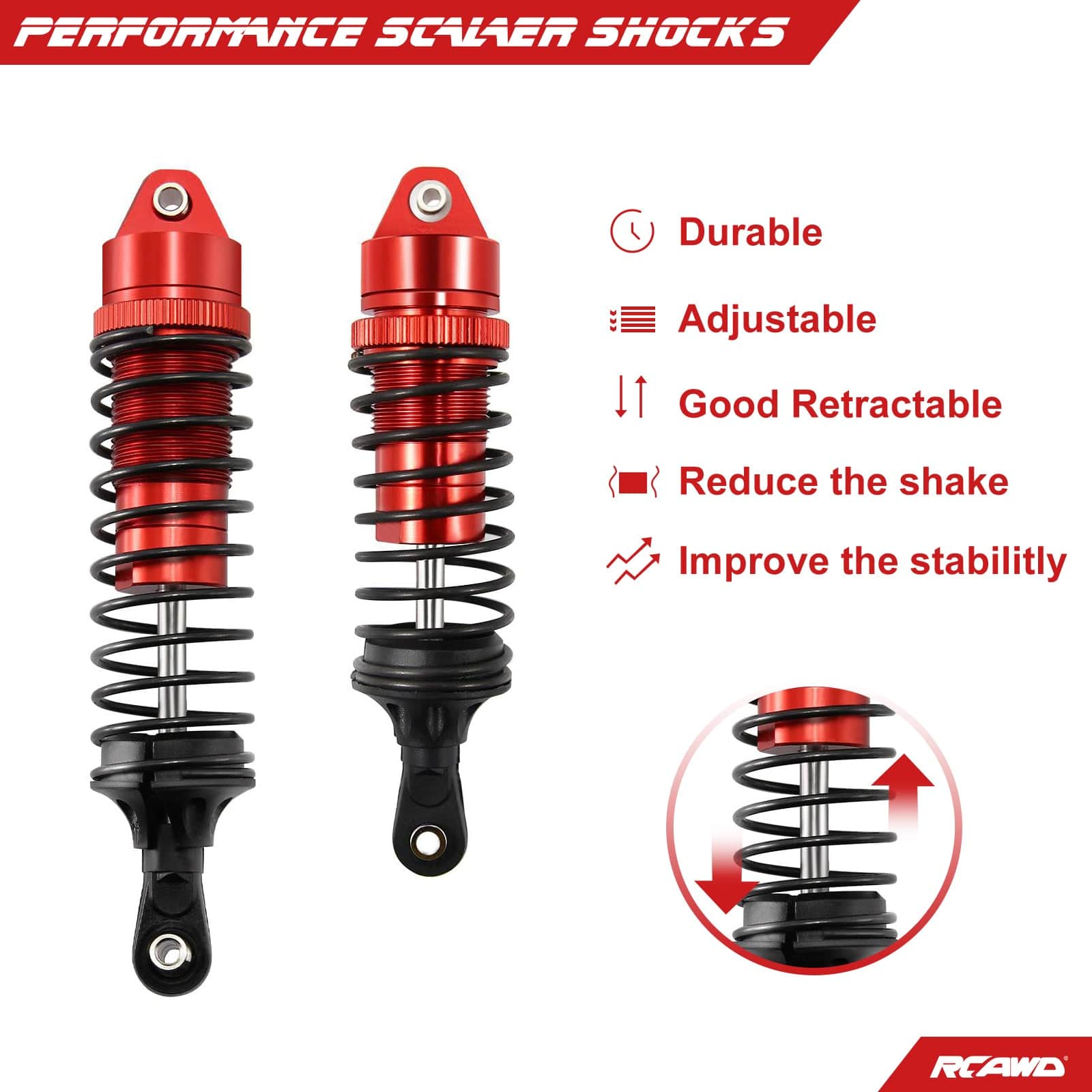 RCAWD TRAXXAS SLASH RCAWD Slash 4x4 Aluminum Shocks absorber 4pcs