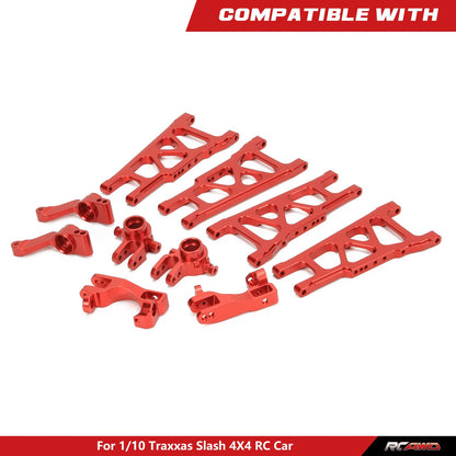 RCAWD TRAXXAS SLASH RCAWD Slash 4x4 Aluminum Steering Blocks and Alloy Suspension Arms Set