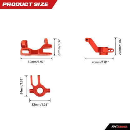 RCAWD TRAXXAS SLASH RCAWD Slash 4x4 Aluminum Steering Blocks Caster Blocks C-Hubs Stub Axle Carriers with Ball Bearings Kit