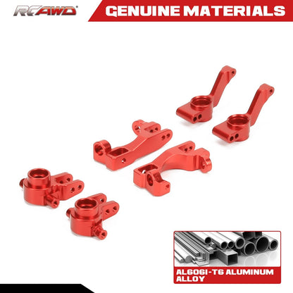 RCAWD TRAXXAS SLASH RCAWD Slash 4x4 Aluminum Steering Blocks Caster Blocks C-Hubs Stub Axle Carriers with Ball Bearings Kit