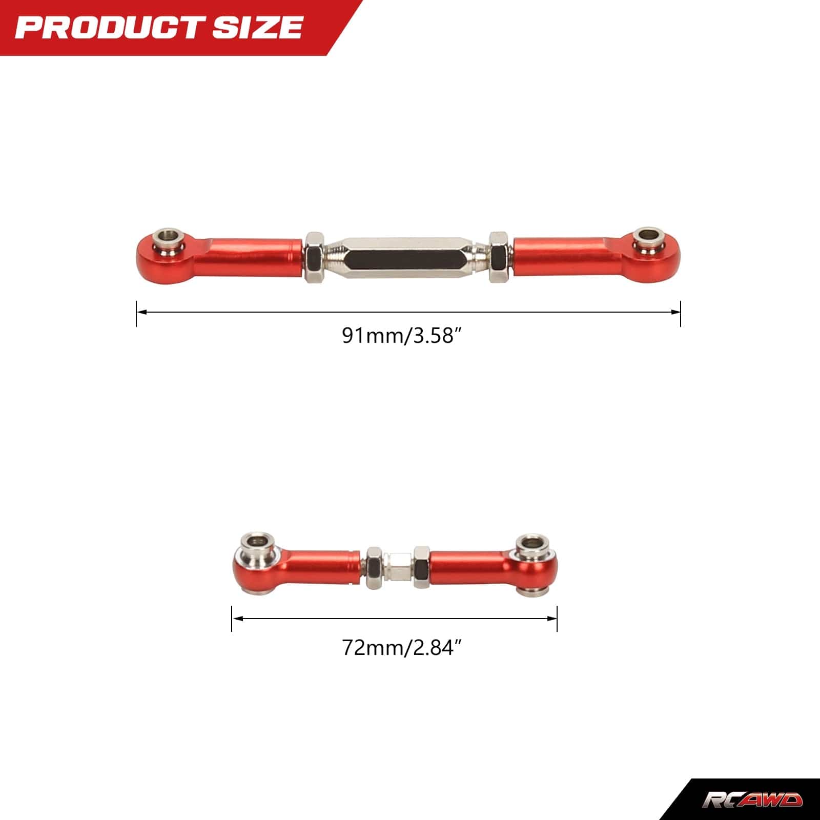 RCAWD TRAXXAS SLASH RCAWD Slash 4x4 Aluminum Turnbuckles Camber Link with Rod Ends Sets 7pcs