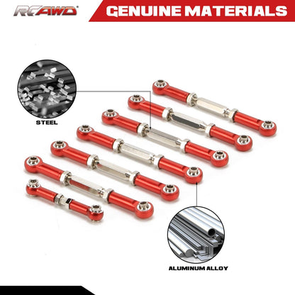 RCAWD TRAXXAS SLASH RCAWD Slash 4x4 Aluminum Turnbuckles Camber Link with Rod Ends Sets 7pcs