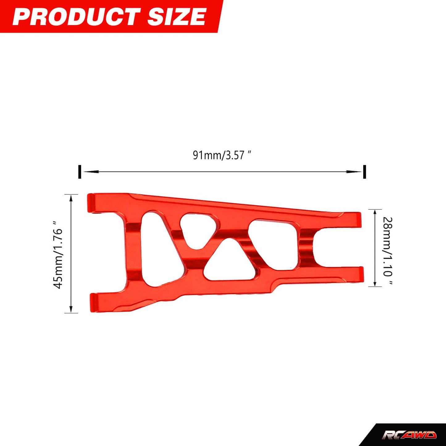 RCAWD TRAXXAS SLASH RCAWD Traxxas Upgrade Alloy F/R Lower Suspension Arms 1 Set for Slash 4x4