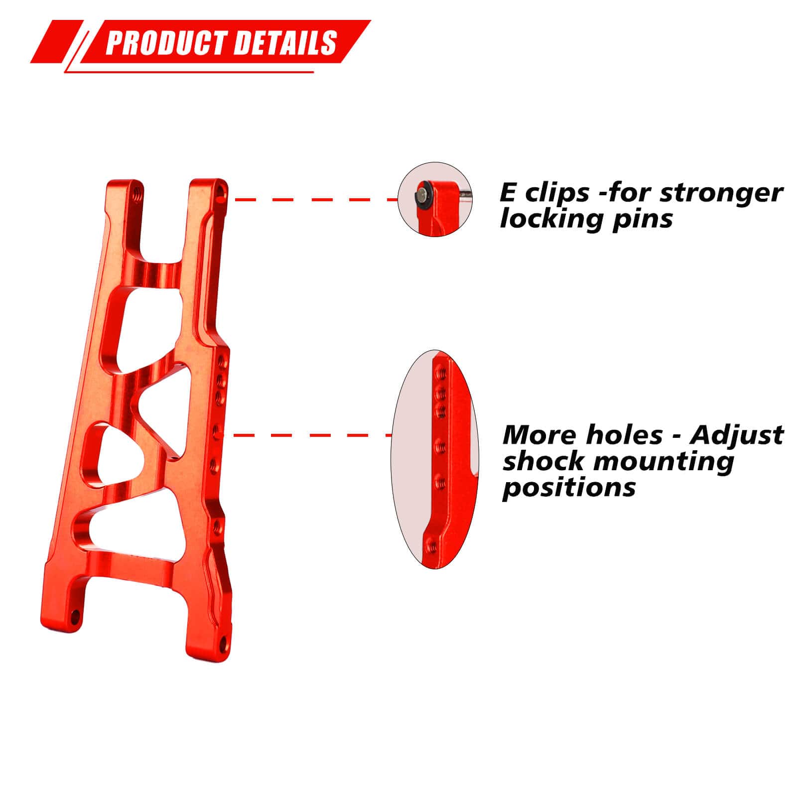 RCAWD TRAXXAS SLASH RCAWD Traxxas Upgrade Alloy F/R Lower Suspension Arms 1 Set for Slash 4x4