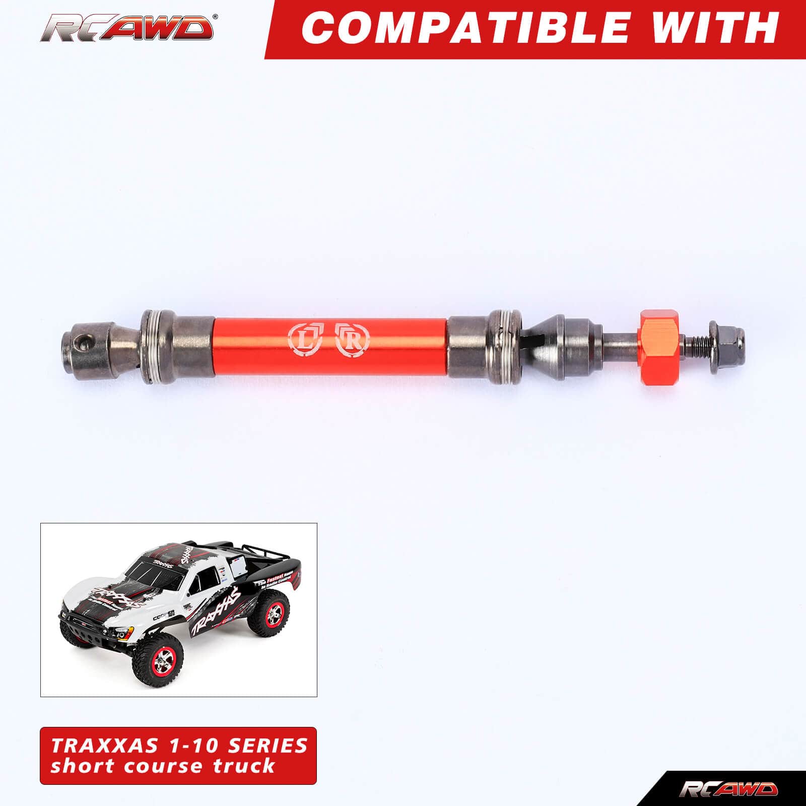 RCAWD TRAXXAS Upgrades Driveshaft Set with 2pcs hex for Slash 4wd
