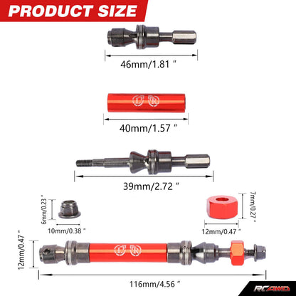 RCAWD TRAXXAS SLASH RCAWD TRAXXAS Upgrades Driveshaft Set with 2pcs hex for Slash 4wd