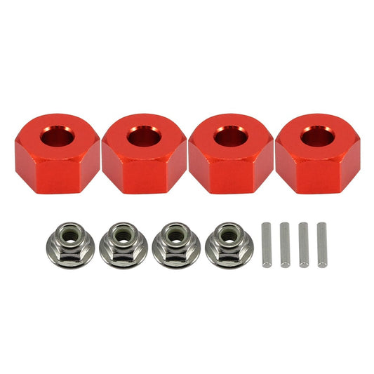 RCAWD TRAXXAS SLASH Red RCAWD 1/10 Slash 12mm Aluminum Wheel Hex (4Pcs) & M4 Locknut (4Pcs)