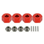 RCAWD TRAXXAS SLASH Red RCAWD 1/10 Slash 12mm Aluminum Wheel Hex (4Pcs) & M4 Locknut (4Pcs)