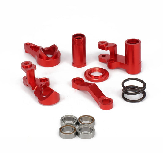 RCAWD TRAXXAS SLASH Red RCAWD Aluminum Steering Bellcranks and Servo Saver Set for Traxxas 1/10 Slash 4x4 Upgrade Parts