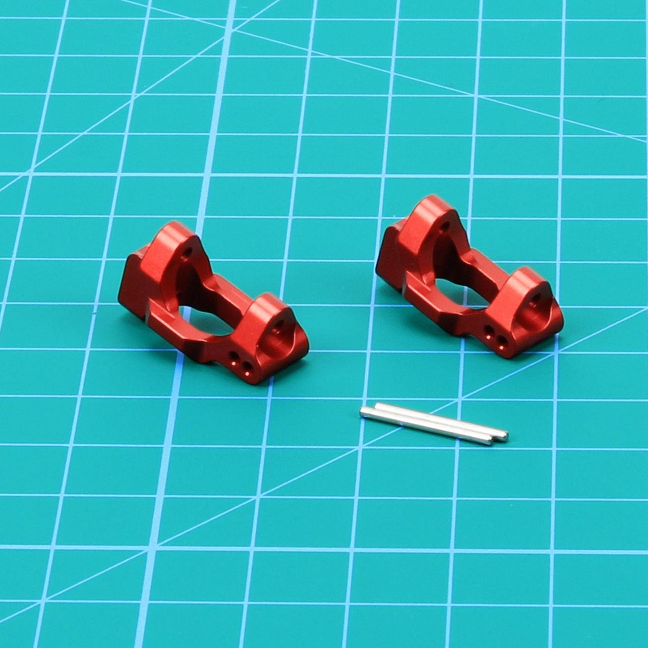 RCAWD TRAXXAS SLASH Red RCAWD RC Aluminum Caster blocks (c-hubs) 2pcs for 1/18 Traxxas Upgrade Parts