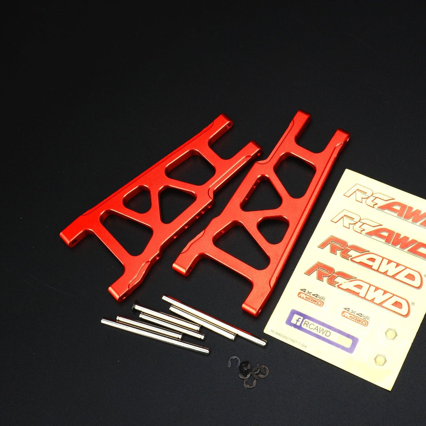 RCAWD TRAXXAS SLASH Red RCAWD Traxxas Upgrade Alloy F/R Lower Suspension Arms 1 Set for Slash 4x4