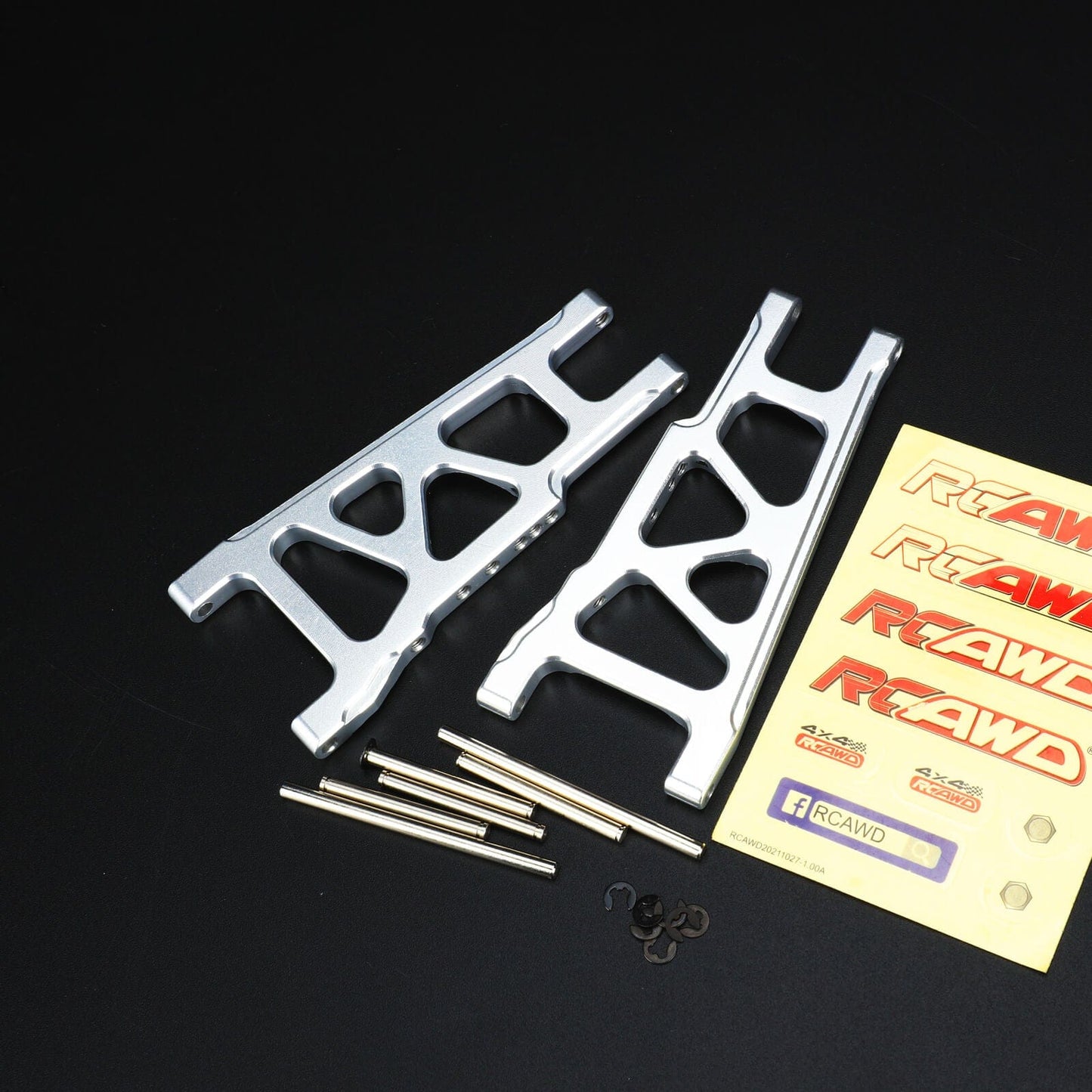 RCAWD TRAXXAS SLASH Silver RCAWD Traxxas Upgrade Alloy F/R Lower Suspension Arms 1 Set for Slash 4x4