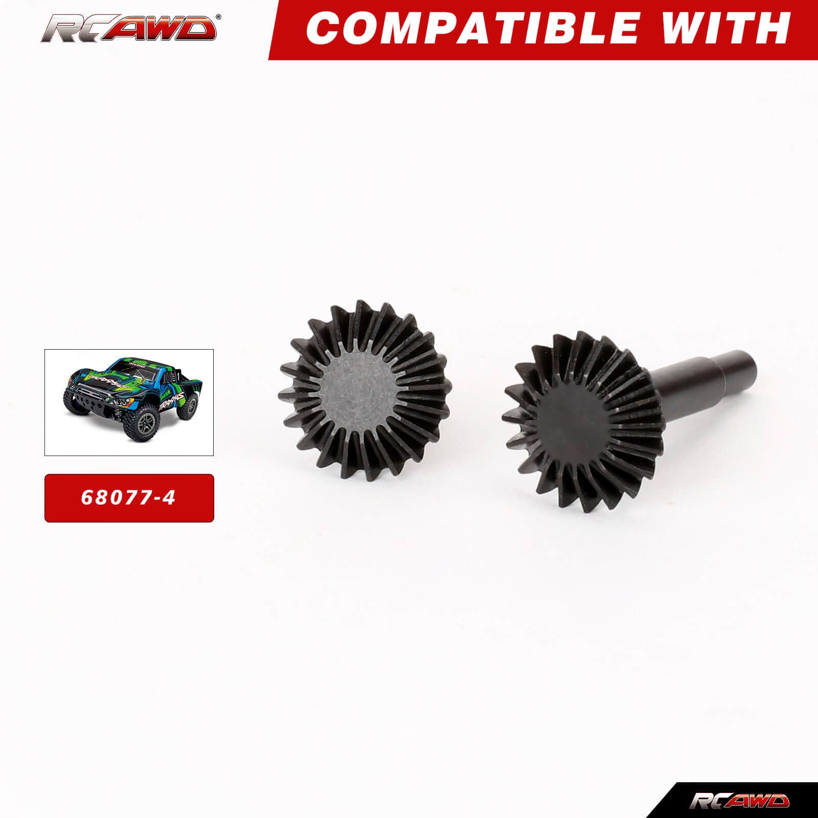 RCAWD TRAXXAS SLASH Straight Bevel Gears RCAWD Hardened Steel Center Differential Output Straight Bevel Gears for Traxxas 1/10 4WD Series Upgrade Parts