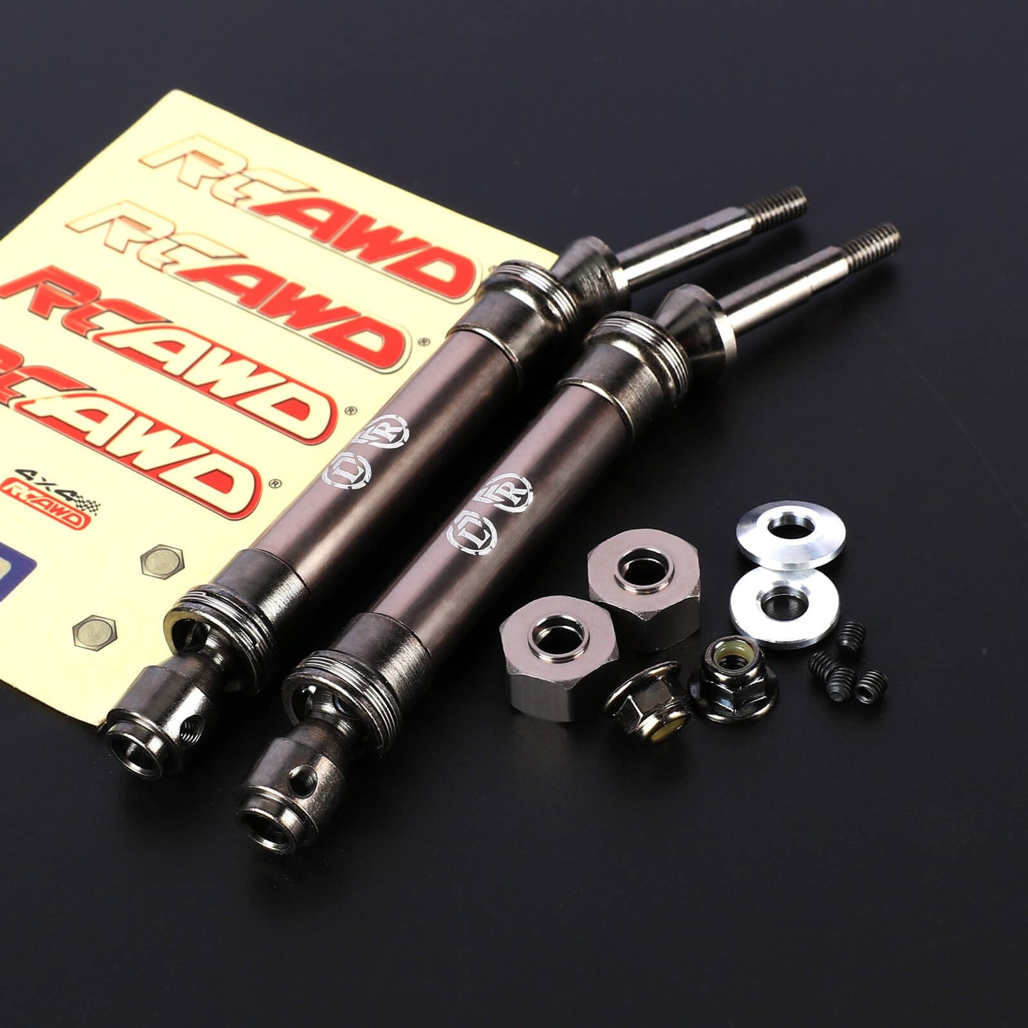 RCAWD TRAXXAS SLASH Titanium / Only Rear Driveshaft RCAWD TRAXXAS Upgrades Driveshaft Set with 2pcs hex for Slash 4wd